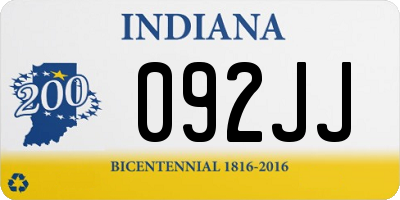 IN license plate 092JJ