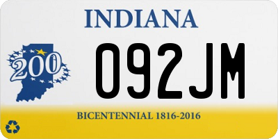 IN license plate 092JM