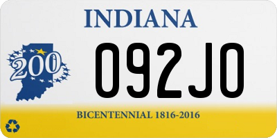 IN license plate 092JO