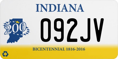 IN license plate 092JV