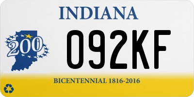 IN license plate 092KF