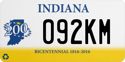 IN license plate 092KM