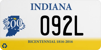 IN license plate 092L