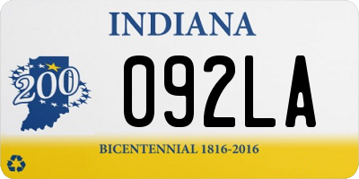 IN license plate 092LA