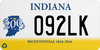 IN license plate 092LK