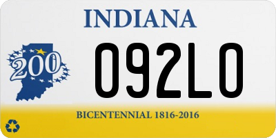 IN license plate 092LO