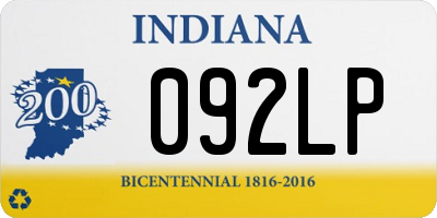 IN license plate 092LP