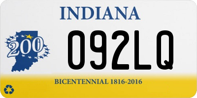 IN license plate 092LQ