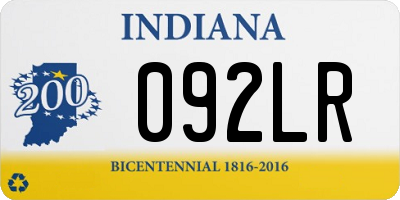 IN license plate 092LR