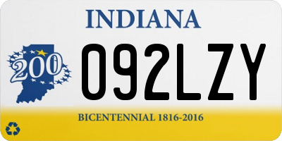 IN license plate 092LZY
