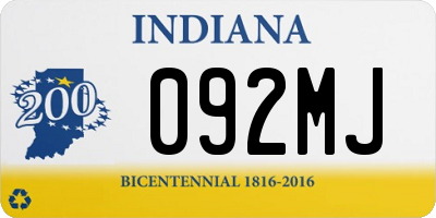 IN license plate 092MJ