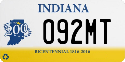 IN license plate 092MT