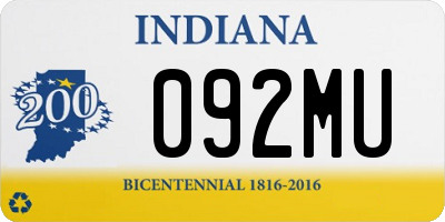 IN license plate 092MU