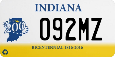 IN license plate 092MZ