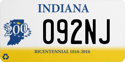 IN license plate 092NJ