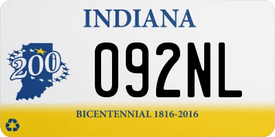 IN license plate 092NL