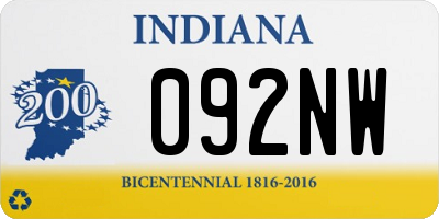 IN license plate 092NW