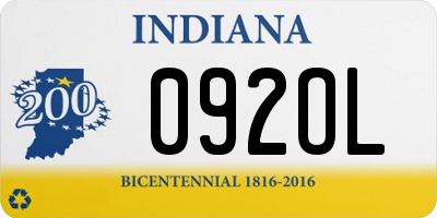 IN license plate 092OL