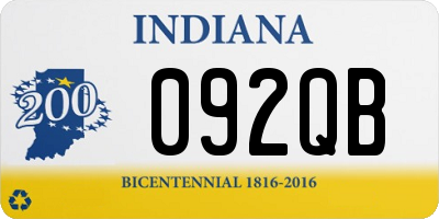 IN license plate 092QB