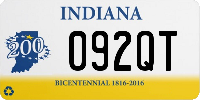 IN license plate 092QT