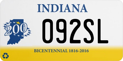 IN license plate 092SL