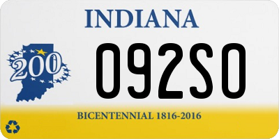 IN license plate 092SO