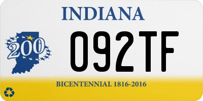 IN license plate 092TF