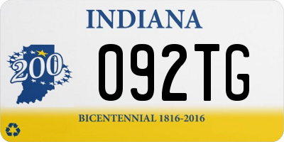 IN license plate 092TG