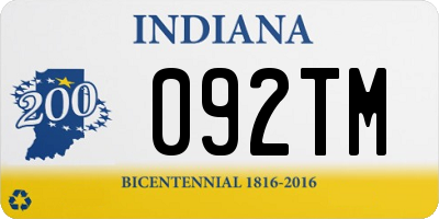 IN license plate 092TM