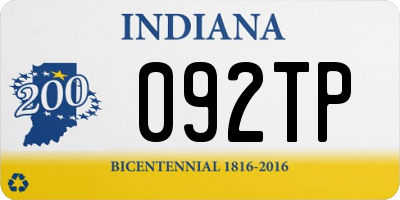 IN license plate 092TP