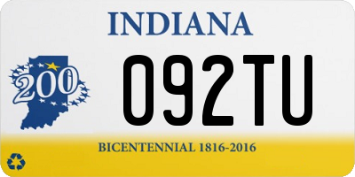 IN license plate 092TU