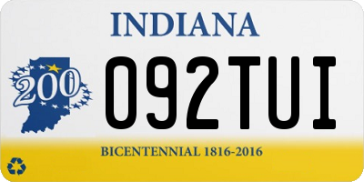 IN license plate 092TUI