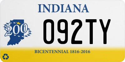 IN license plate 092TY