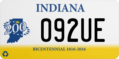 IN license plate 092UE