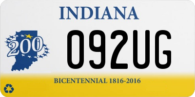 IN license plate 092UG
