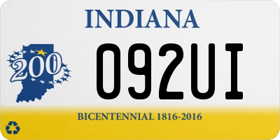 IN license plate 092UI