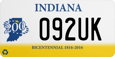 IN license plate 092UK