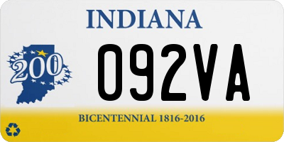 IN license plate 092VA