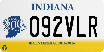 IN license plate 092VLR