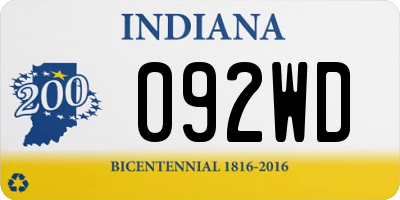 IN license plate 092WD