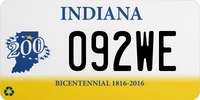 IN license plate 092WE