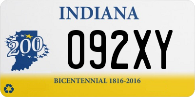 IN license plate 092XY