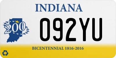 IN license plate 092YU