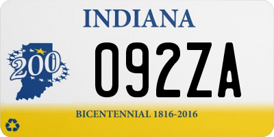 IN license plate 092ZA