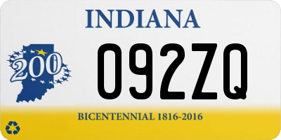 IN license plate 092ZQ