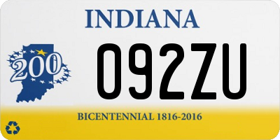 IN license plate 092ZU