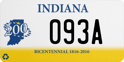 IN license plate 093A