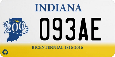 IN license plate 093AE