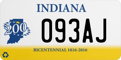 IN license plate 093AJ