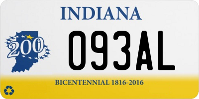 IN license plate 093AL